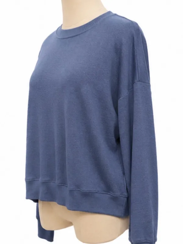 Z Supply Blue Oversized Lightweight Sweatshirt Size M - Image 2