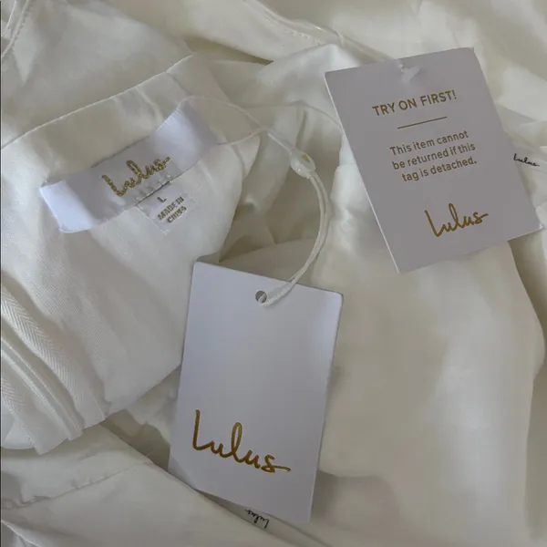 Lulus Eternity Together White Satin Halter Mermaid Maxi Dress Size Large Bridal - Image 6