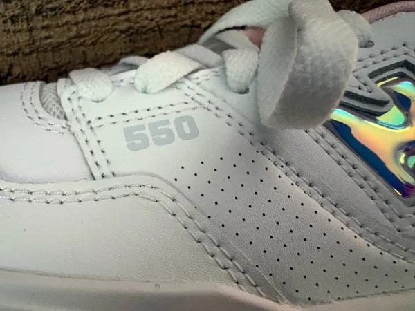 Iridescent and white new balance sneakers - Image 4