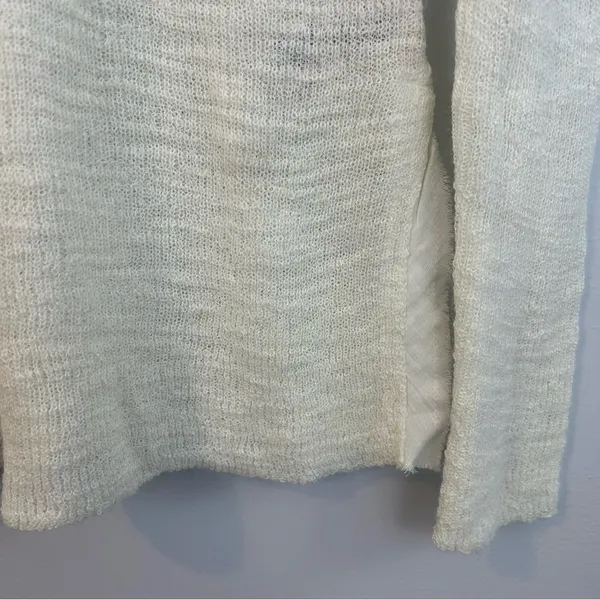 Free People Mountain Song Cream/Ivory Pullover Lightweight Mesh Sweater Small - Image 9