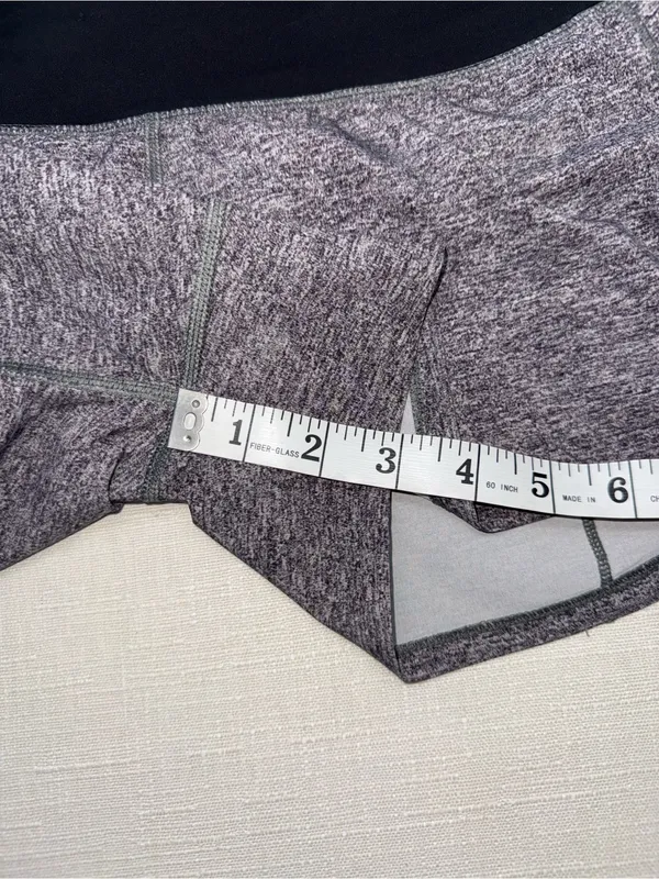 lululemon athletica Speed Up Heather Gray Athletic Shorts with Black Waistband - Image 4