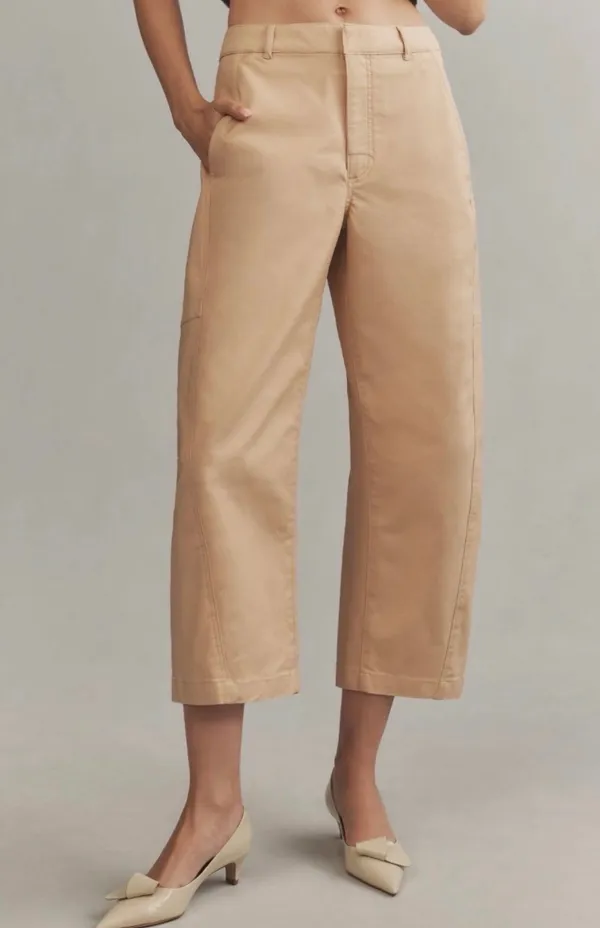 Anthropologie Maeve Curved Cropped Chino Pants, Size 2P - Image 3