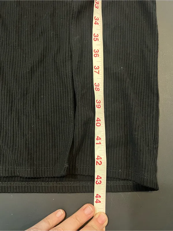Reformation Black Ribbed Cassi Knit Dress size Large - Image 11