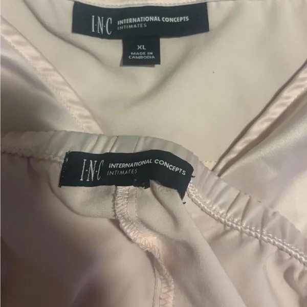 INC International Concepts light pink Satin Cami & Shorts Sleep Set - Image 3