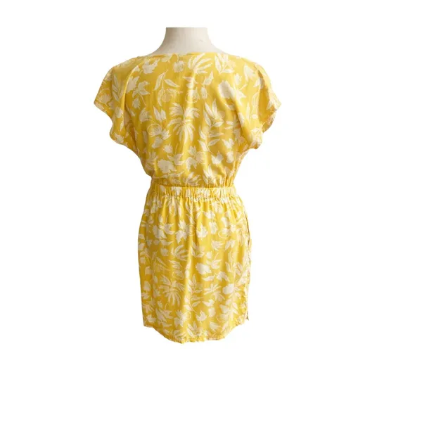 Patagonia June Lake Dress Womens Small Yellow Floral Cap Sleeve V Neck Bohemian - Image 3