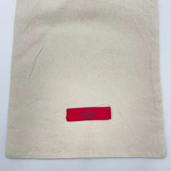 Valentino Dust Cover‎ Bag Cream Off-White Red Tag Drawstring Closure 6.5" x 12" - Image 10
