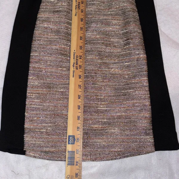 MOUILINETTE SOEURS Anthropologie Tweed Sheath Dress‎ Cap Sleeve Black Paneled - Image 10