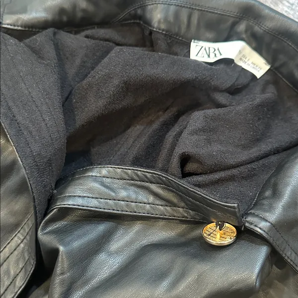 Gold Button Leather Zara Dress - Image 5