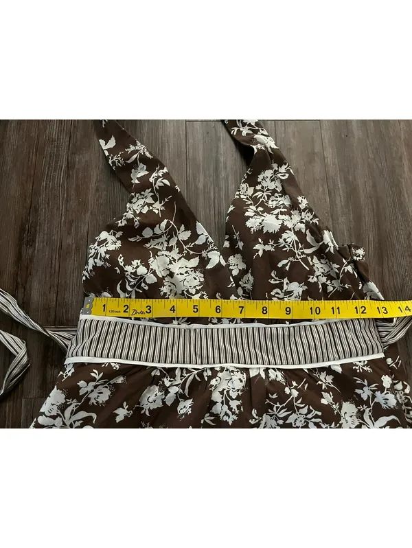 Y2K VTG Lots of Love by Speechless Brown Floral Halter Top M - Image 4