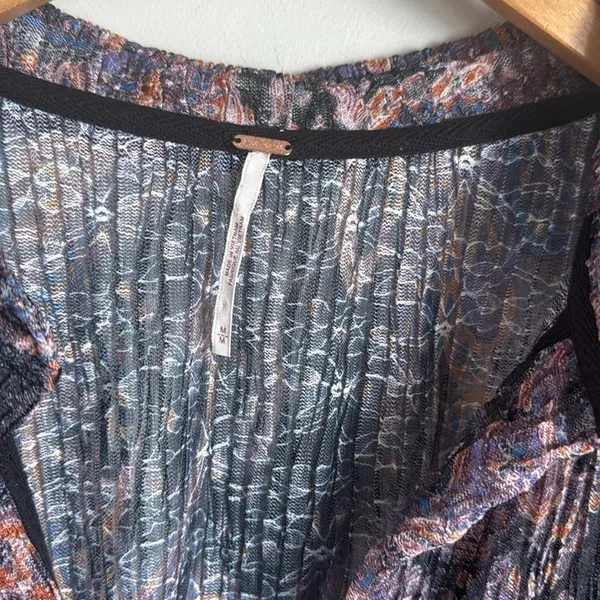 Free people My Best Top Sheer Paisley Tunic Medium - Image 6