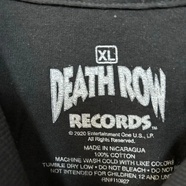 Death Row Records Electric Chair Inmate Logo Long Sleeve XL - Image 4