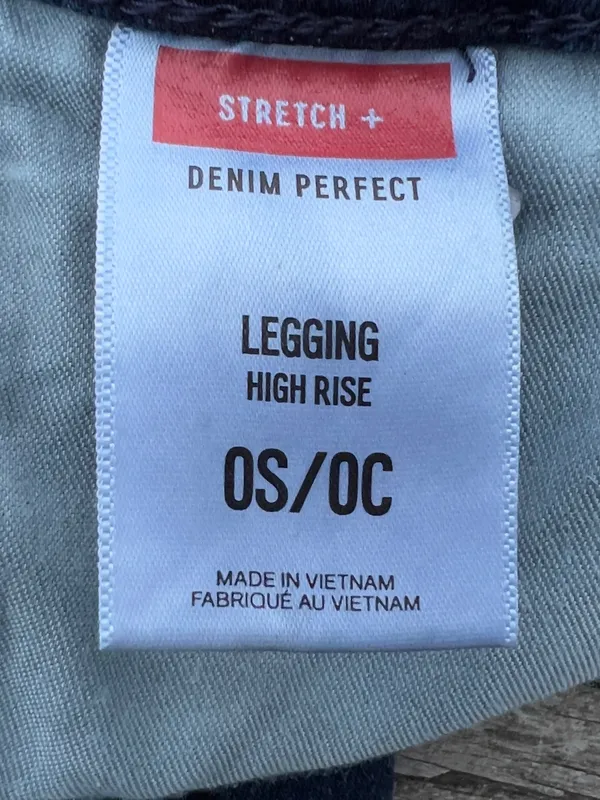 Express Dark Blue High Rise Legging Jeans - Image 5