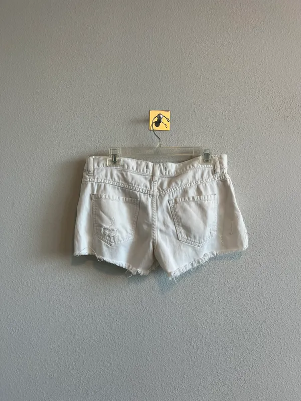 Free People white denim jeans short shorts - Image 6