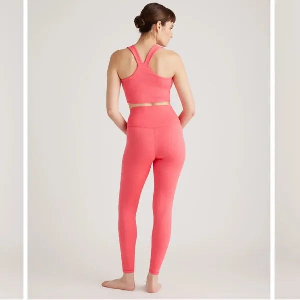 NWOT quince ultrasoft high-rise legging heather coral Sz XS - Image 2