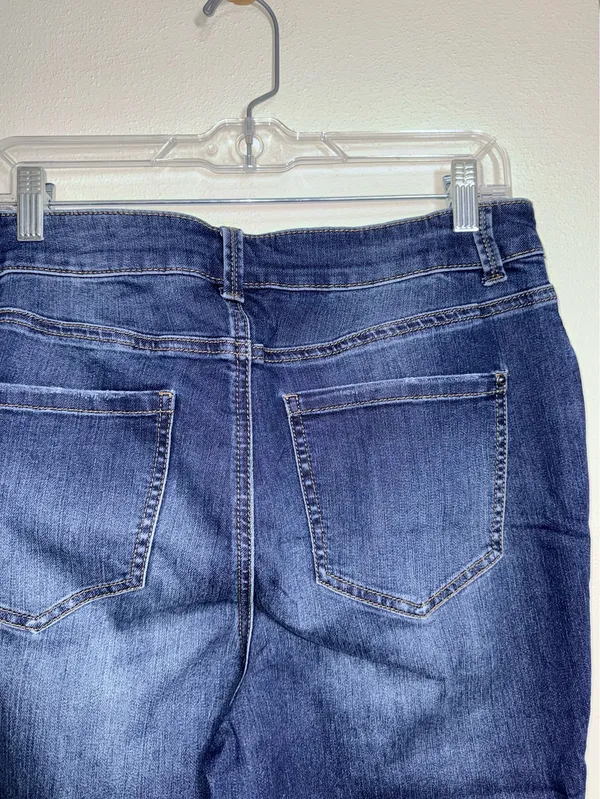 Maurices Everflex Super Skinny High Rise Jeans Dark Wash Button Fly - Image 7