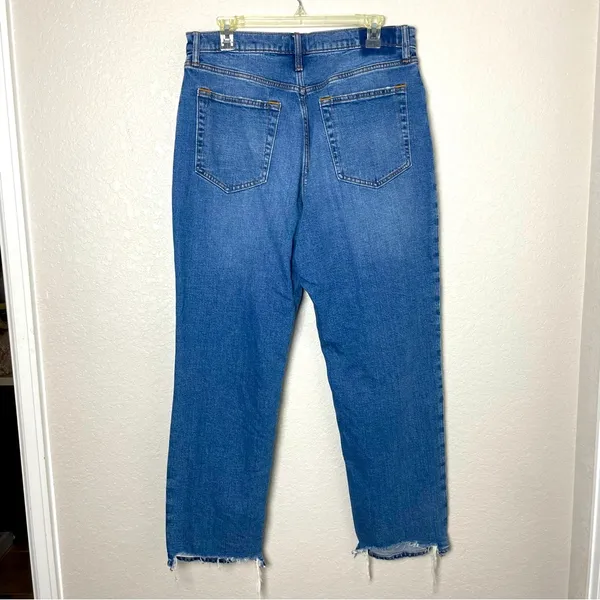 Abercrombie & Fitch Ankle Straight Ultra High Rise Blue Jeans Size 14 Long - Image 8