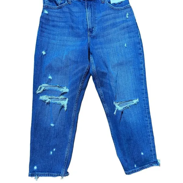 NEW Abercrombie & Fitch The Mom High Rise Distressed‎ Ankle Jeans Sz 28 - Image 13