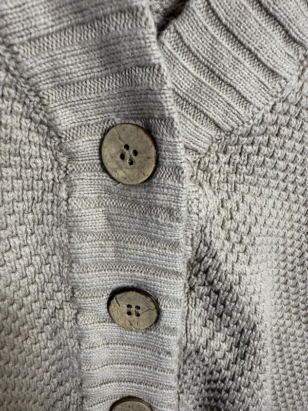 Free People FP Beach Chunky Boxy Cardigan in oatmeal W2356 Sz S - Image 5