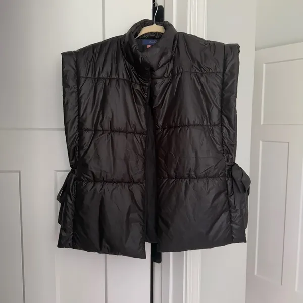 Pilcro By Anthropologie Black Tie‎ Side Packable Puffer Vest One Size - Image 3
