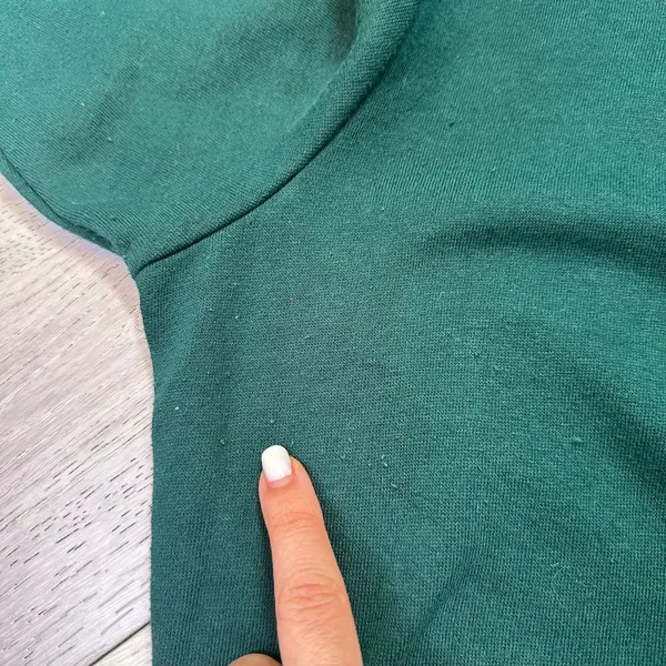 Vintage Bobbie Brooks green 90s Santa christmas‎ embroidered sweatshirt size xl - Image 6