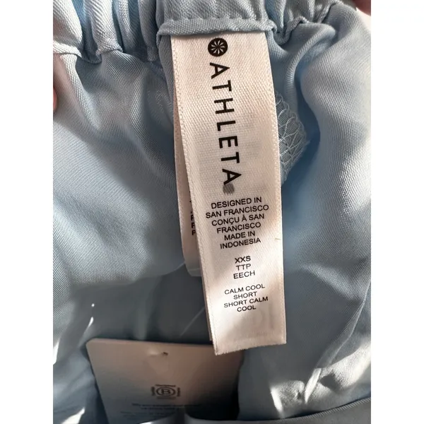 Athleta Calm Cool Short Light Blue Silky‎ Lounge Pajama Shorts 988503 XXS - Image 5
