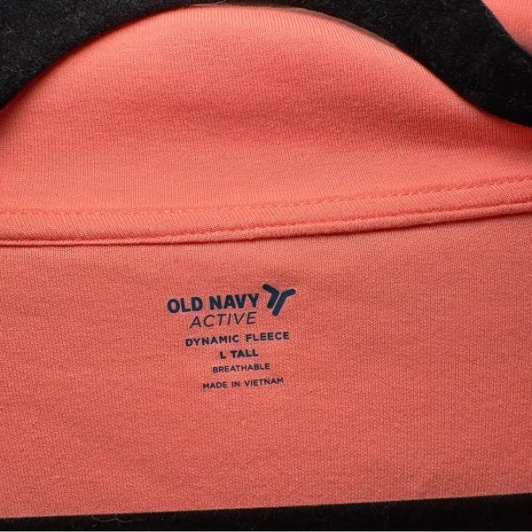 Old Navy Active Dynamic Fleece Half Zip Sweatshirt Size Large Tall Peach Nectar - Image 6