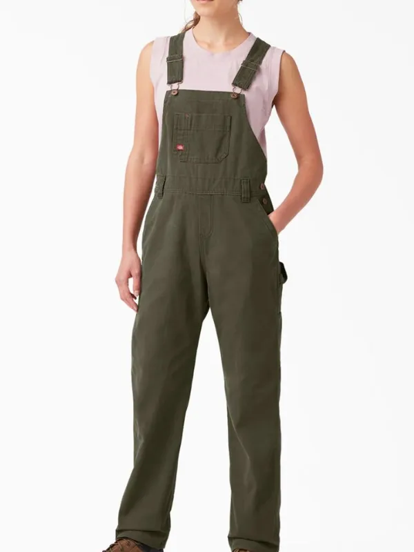 NWT Overalls Dickies Relaxed Fit Bib Overalls, FB206 Rinsed Moss Green 2XL - Image 2