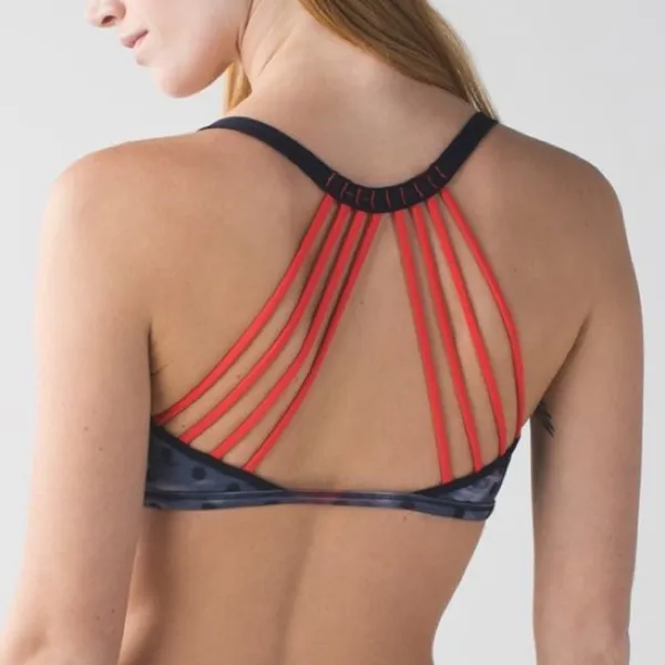Lululemon Lighten‎ Up Bra Windy Blooms Regal Plum Multi / Naval Blue /Alarming 8 - Image 2