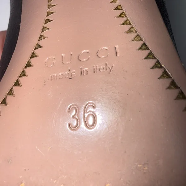 Gucci Amputee Right Only Old Money Classy Pump Leather Black Shoe Store Prop 36 - Image 7