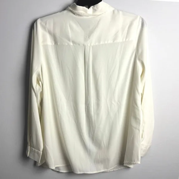 Jessica London Blouse Women Preppy Career Button Long Sleeve Size 18 Cream Work - Image 3
