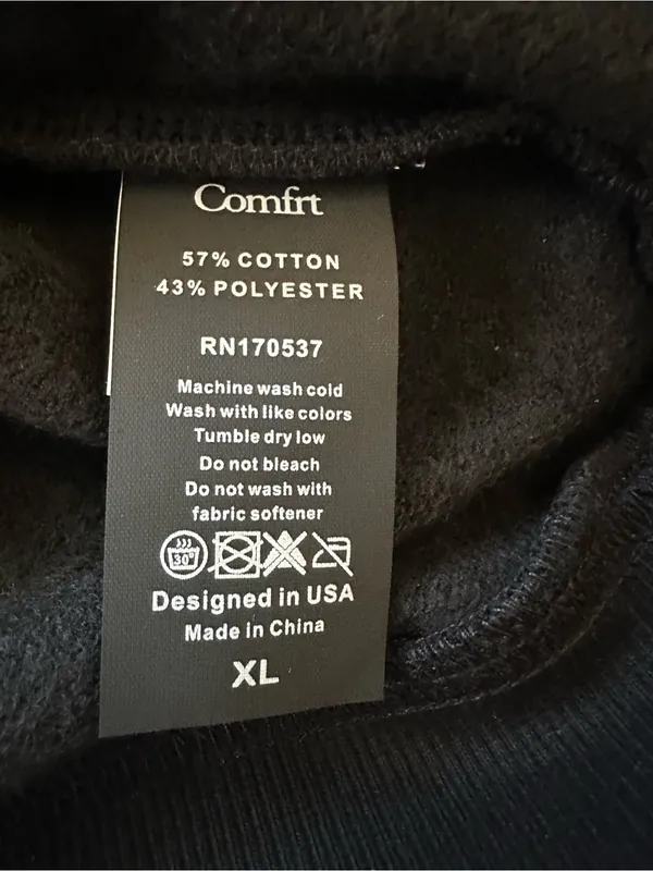 Comfrt Halo Lightweight straight Leg Sweatpants Black/obsidian Medium New - Image 5