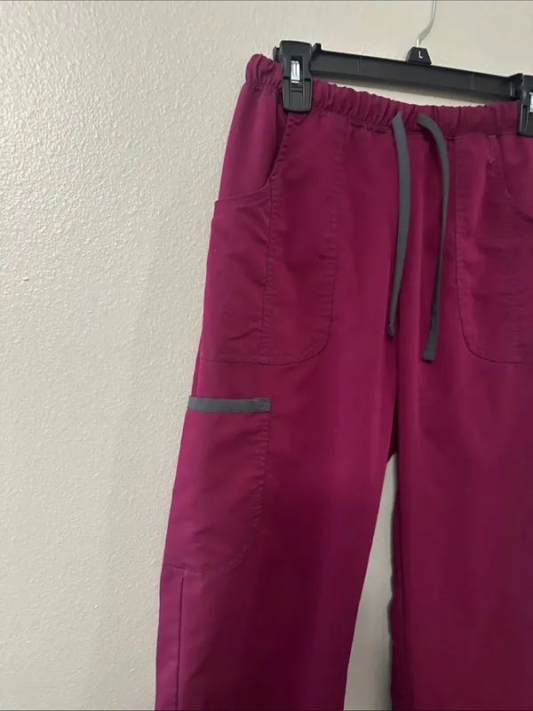 Ladies Burgundy Scrub Pants Sz S by Scrubstar - Image 2