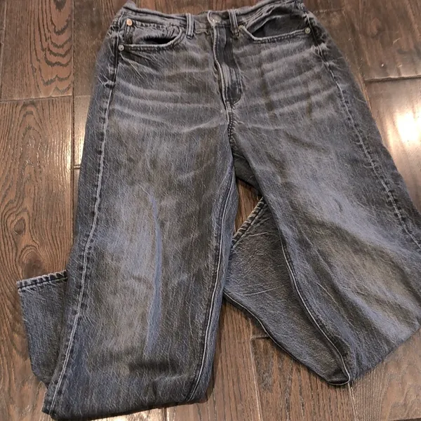 American eagle black baggy jeans size 6 short - Image 6