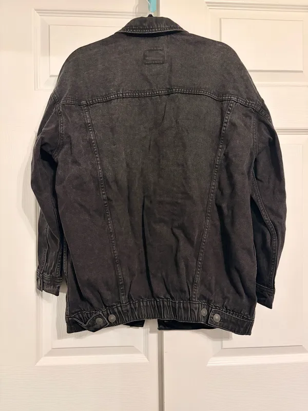 American Eagle Black Denim Jacket - Image 6