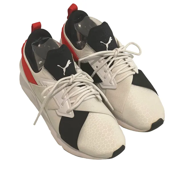 Puma Muse Maia Womens 8.5 White Black Red Streetwear 370316-01 Athleisure Shoes - Image 3