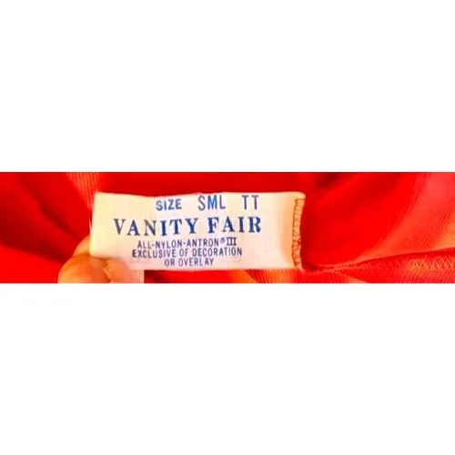 VTG Coquette Lace Retro Red Satin Half Slip Vanity Fair Size S M - Image 3