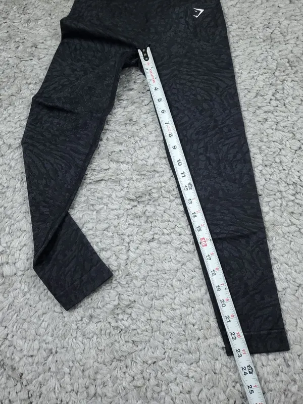 Gymshark Adapt Animal Seamless Leggings Wild Black Women's Size Medium - Image 5