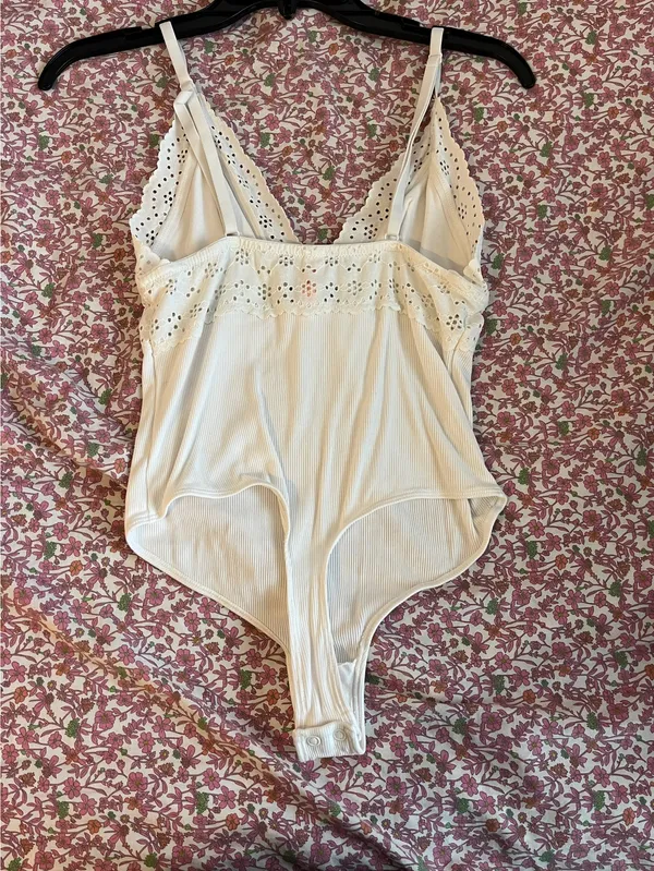 Lace Bodysuit White Size M - Image 2