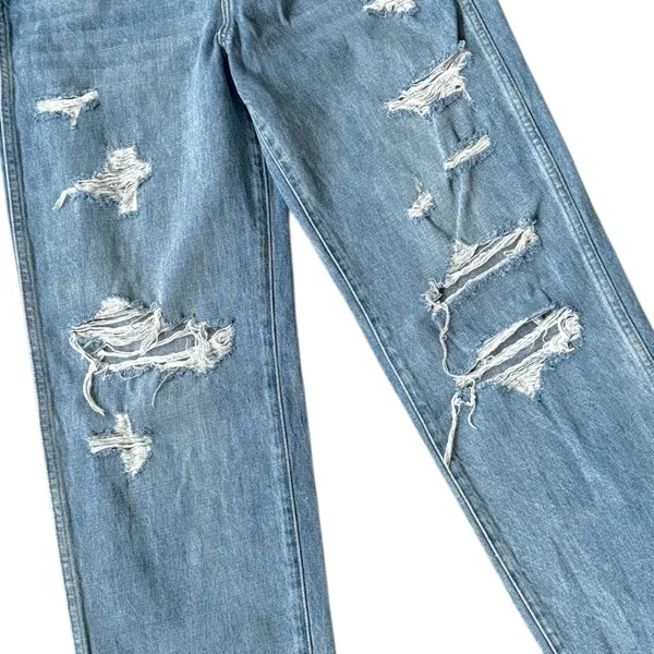 EUC PISTOLA Distressed Relaxed Jeans Size 27 - Image 4