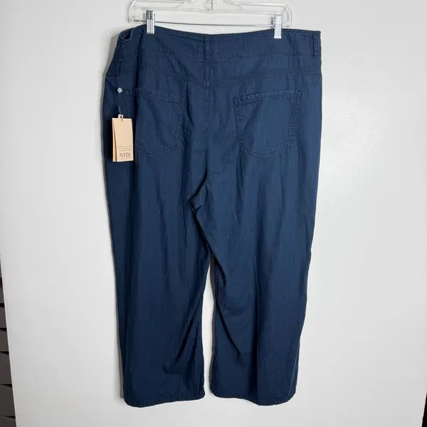 NYDJ Brigitte High Rise Wide Leg Capri Serendipit Blue Wash NWT Size‎ 16 Casual - Image 3