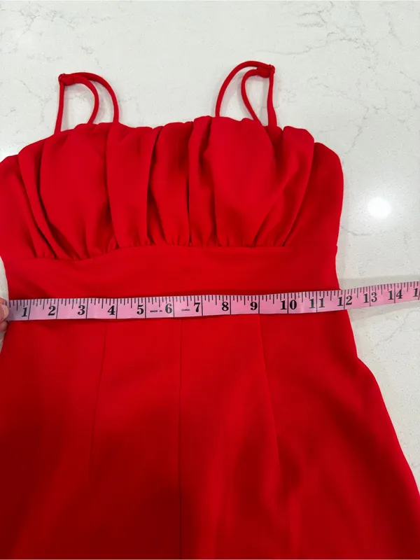 Francesca's Collections Scarlet Wide-Leg Spaghetti-Strap Jumpsuit - Image 5