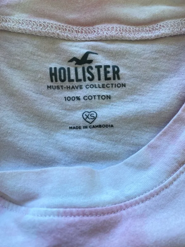 Hollister Pastel Pink Tie-Dye Short Sleeve Tee - Image 3
