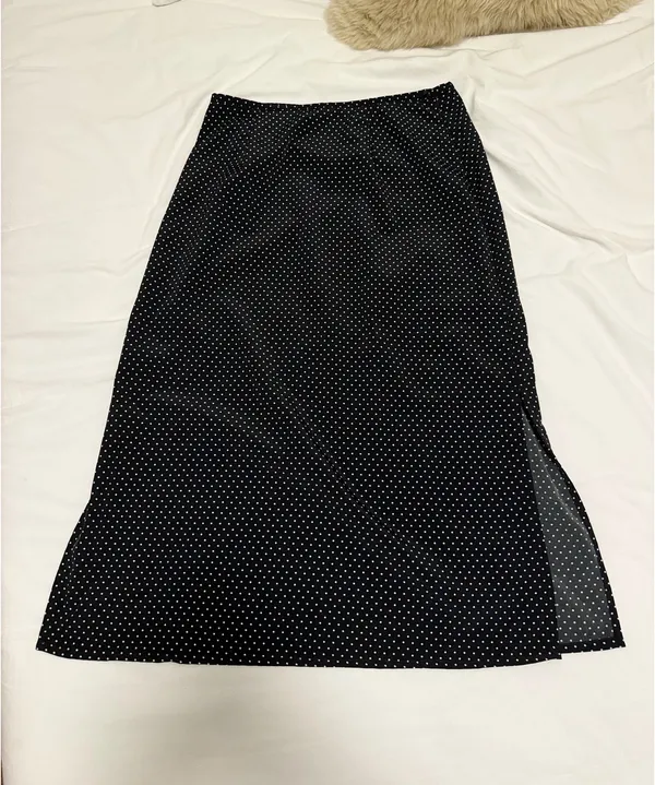 Kathie Lee Collection Black Polka Dot Maxi Skirt - Image 2