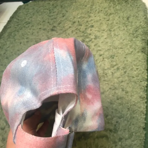 TIE DYE DAISY ADJUSTABLE BASEBALL CAP Pink - Image 4