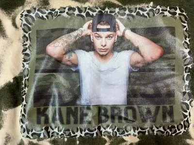 Kane Brown Acid Wash Hoodie Size Large - Image 2