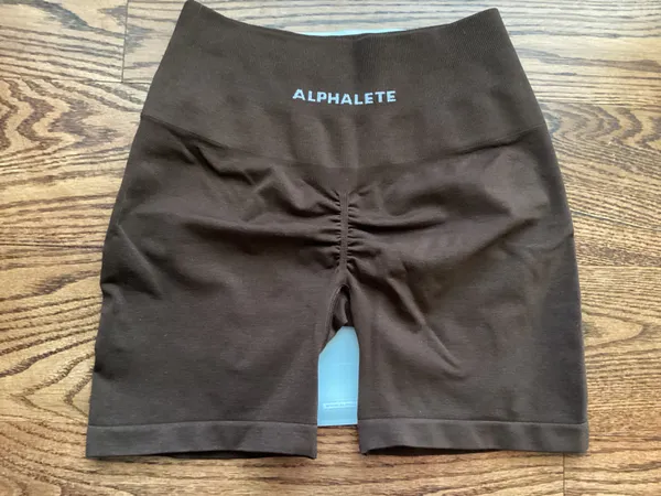 Alphalete Rich Brown Amplify Shorts - Image 3