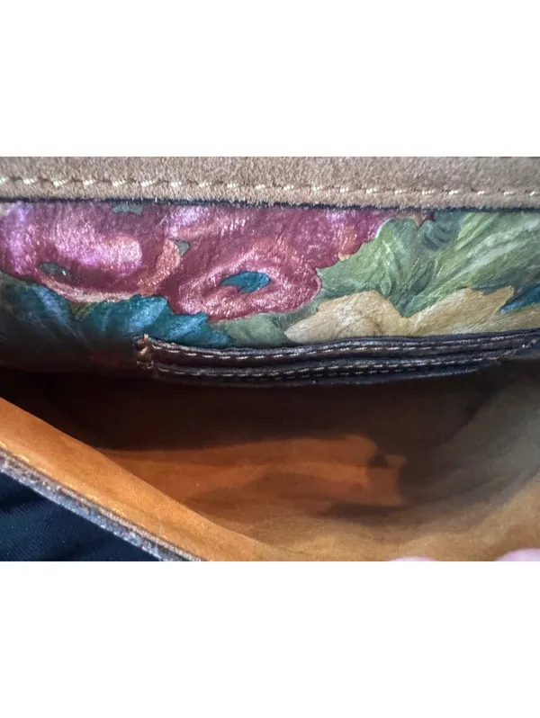 Patricia Nash Floral Leather Crossbody Bag 10x8 - Image 4