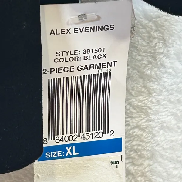 Alex Evenings XL Black Velvet 2 Piece Set Blazer and‎ Tank Top New NWT - Image 7