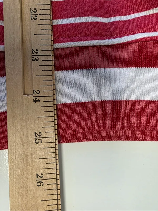 Simply Southern Santa Crew Varsity Sweatshirt Red Striped Santa Baby Size Medium - Image 8