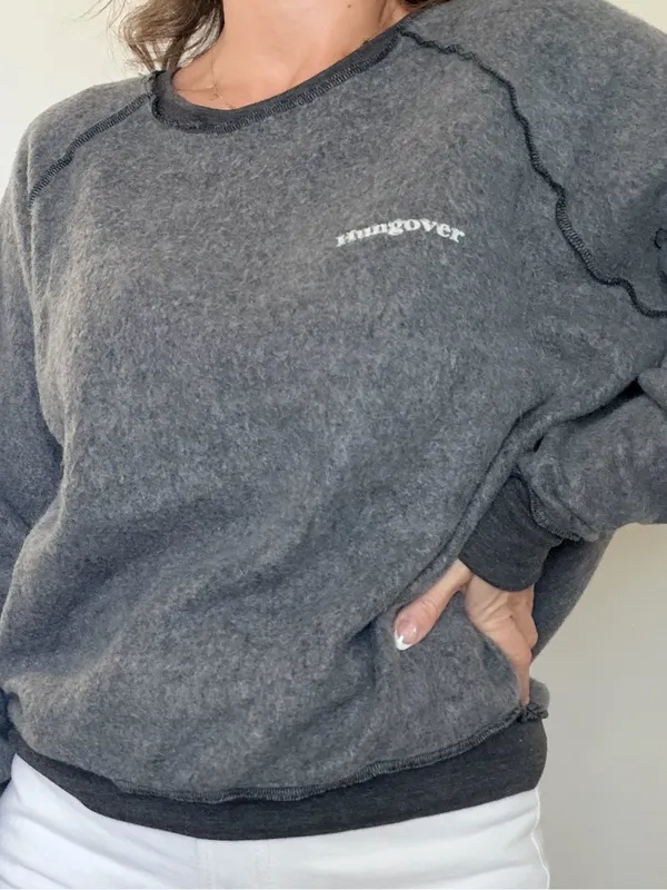 New Project Social T Happy Hour/Hungover Reversible Sweatshirt - Image 7